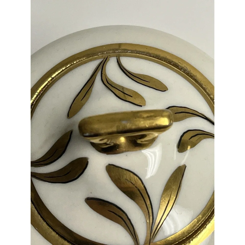 Vintage Stouffer‎ SFR3 Sugar Bowl & Lid Golden Orchid Artist Signed Hand Painted